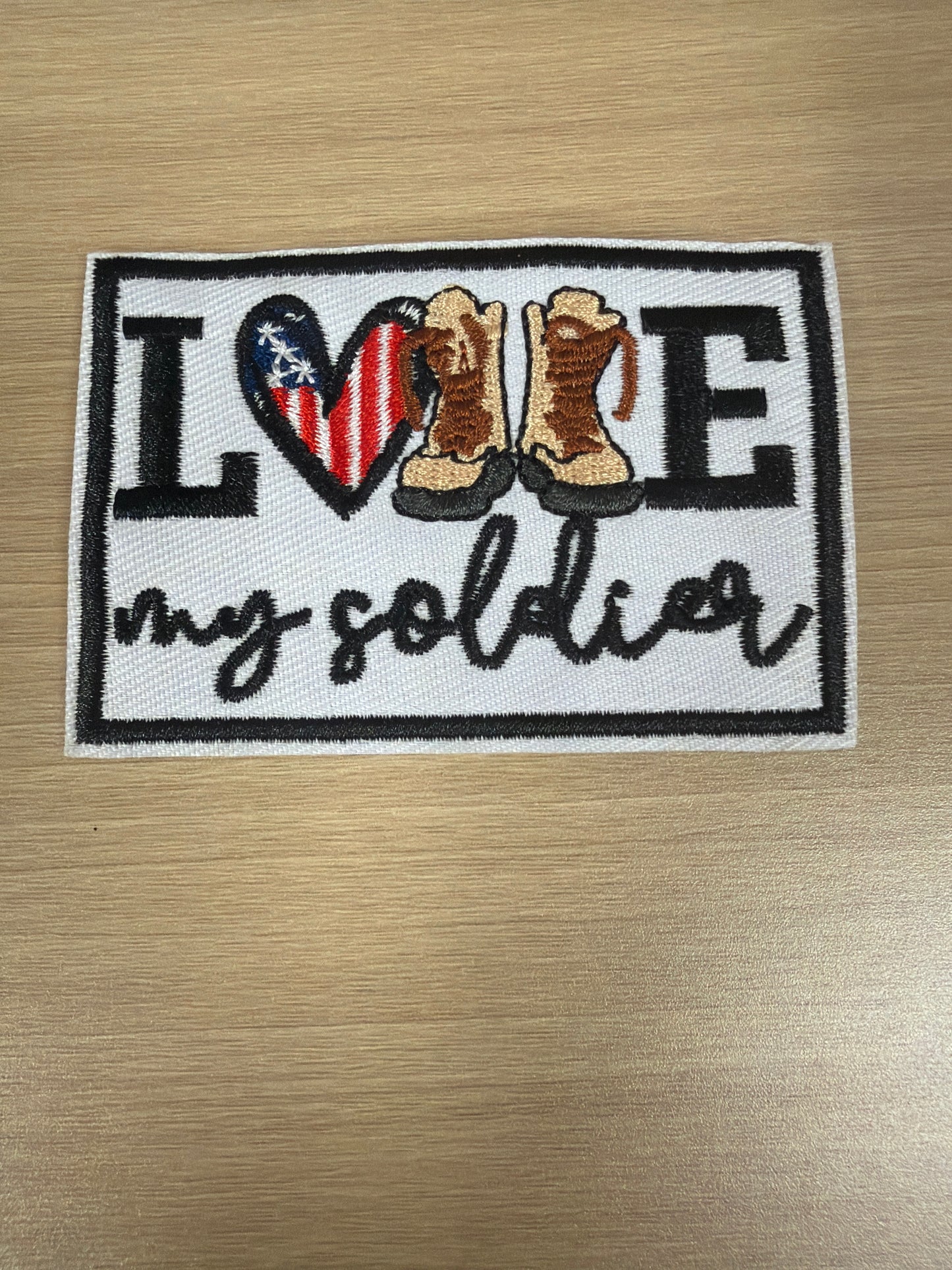 I Love My Soldier Iron On Patch – Military Family Support Apparel