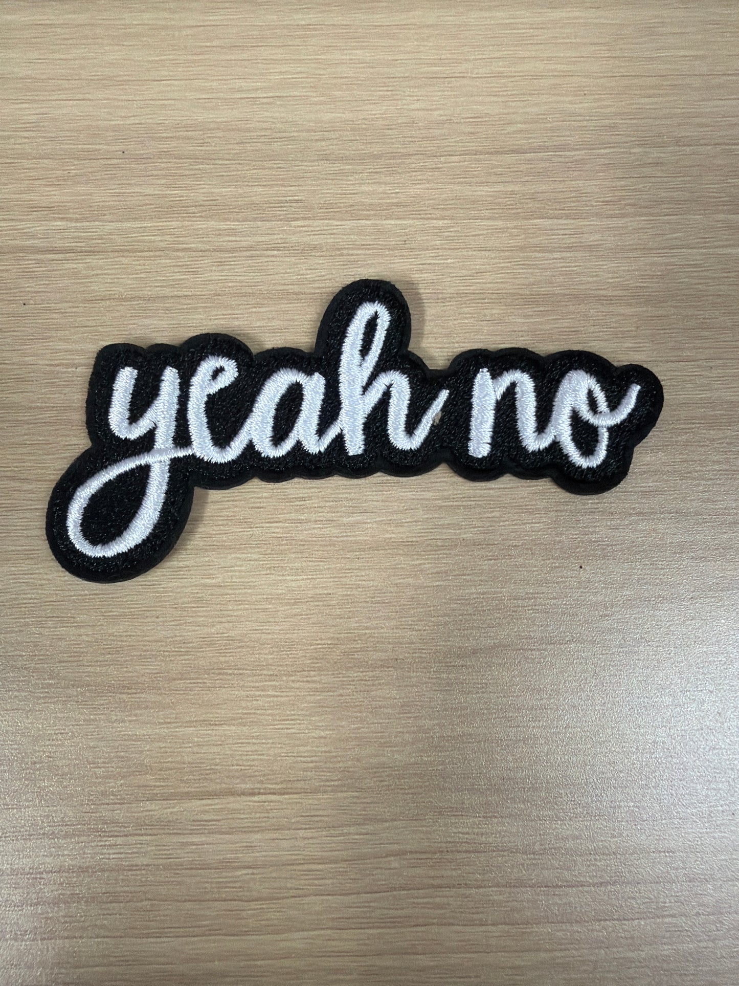 Yeah No Iron On Patch – Sarcastic Funny Aesthetic Patch