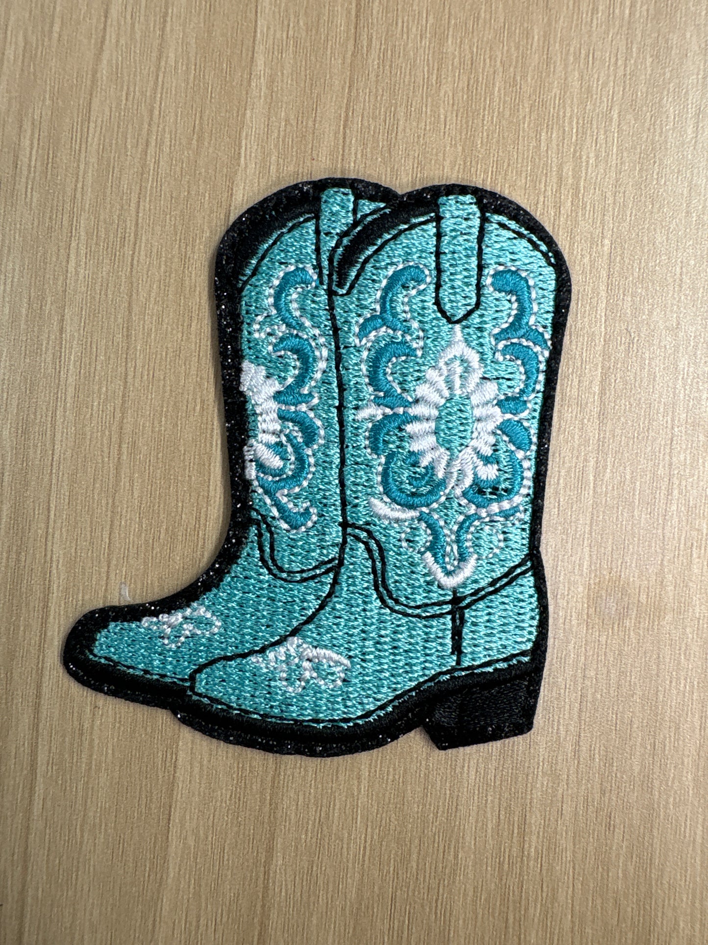 2”inch cowboy boots iron on patch
