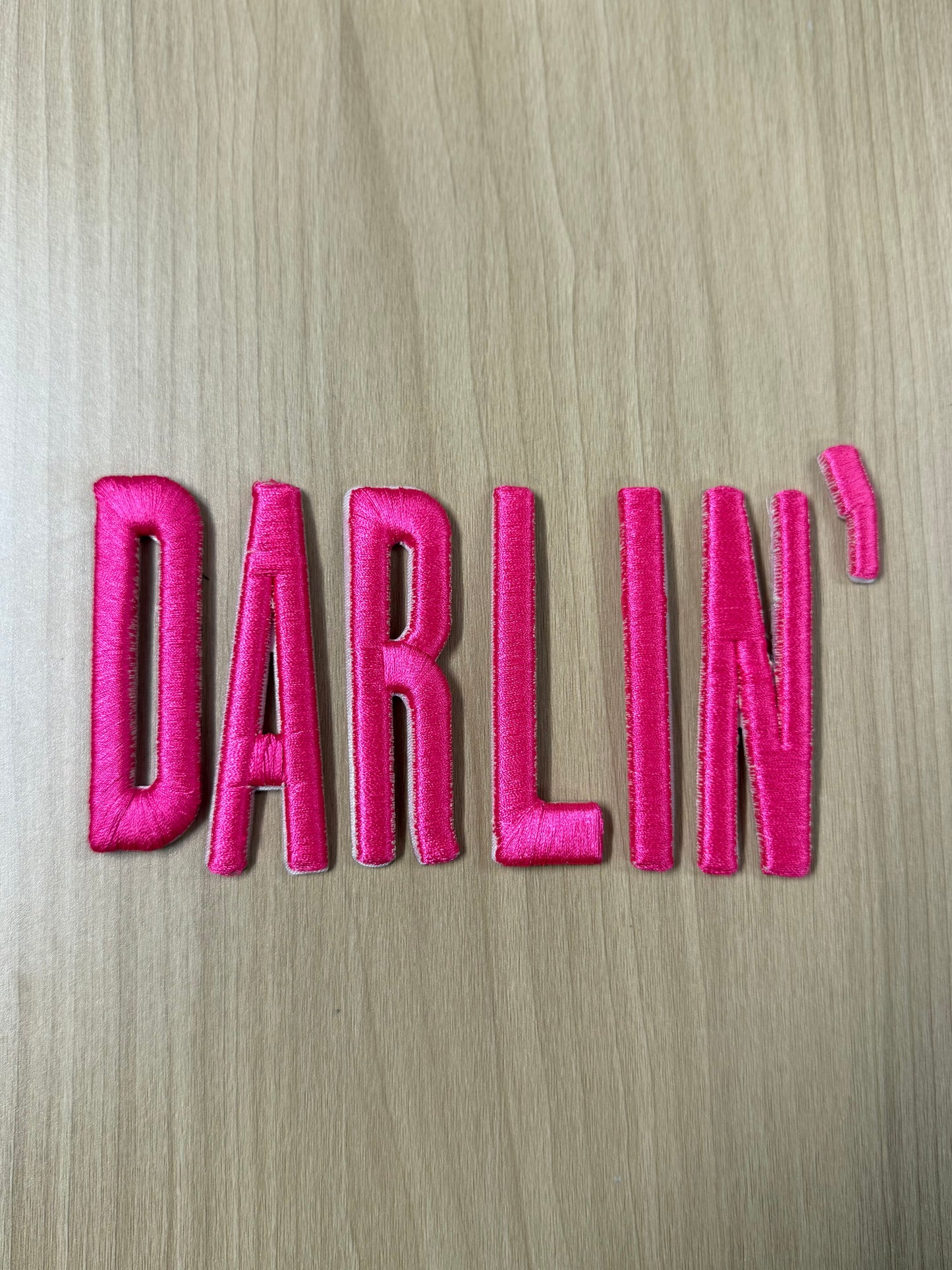 4” “Darlin’” Iron On Patches