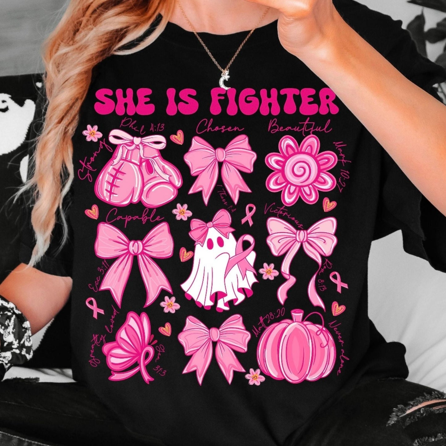 Matte DTF Pink Fighter - T-shirt, Crewneck and Hoodie