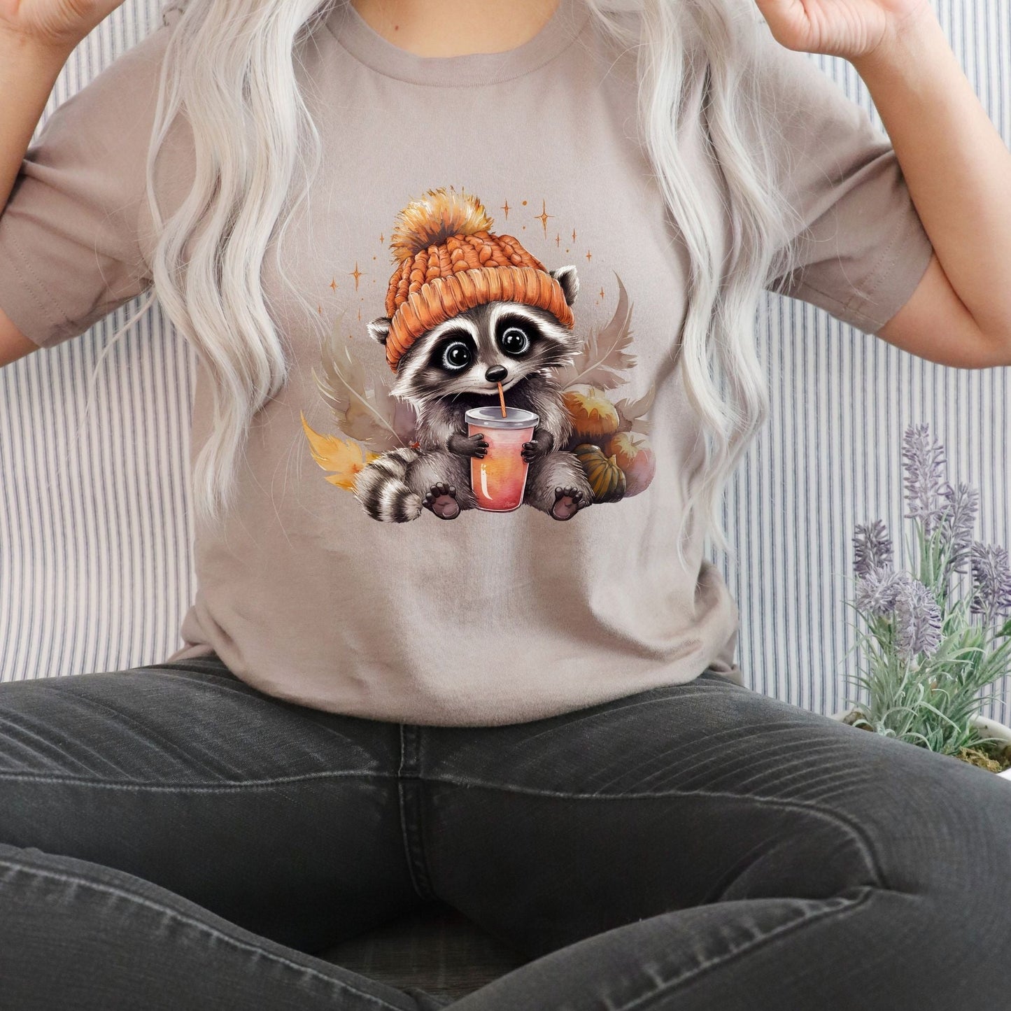 Matte DTF Racoon Drink Hat