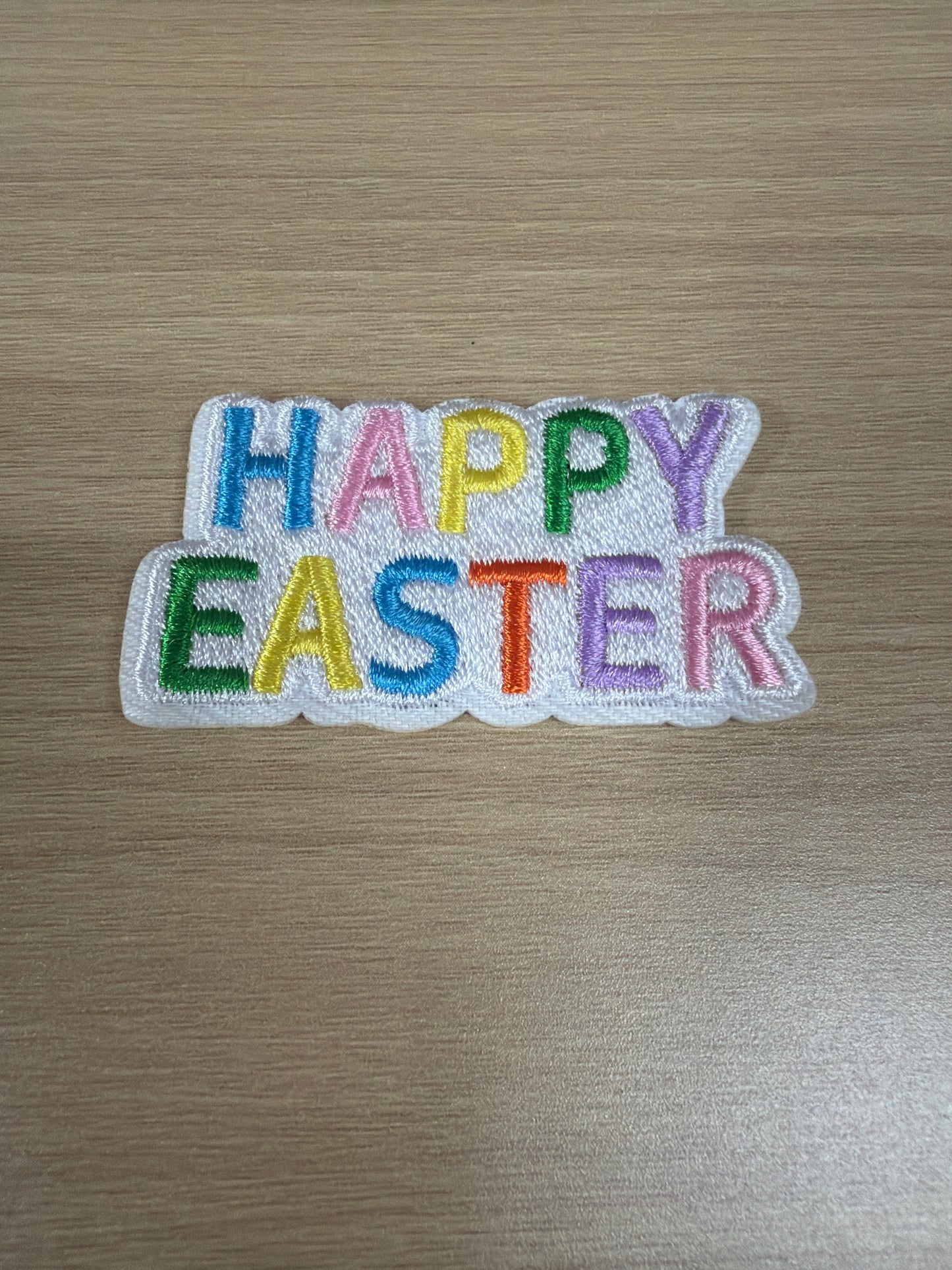 Colorful Happy Easter Iron On Patch – Spring Holiday Patch