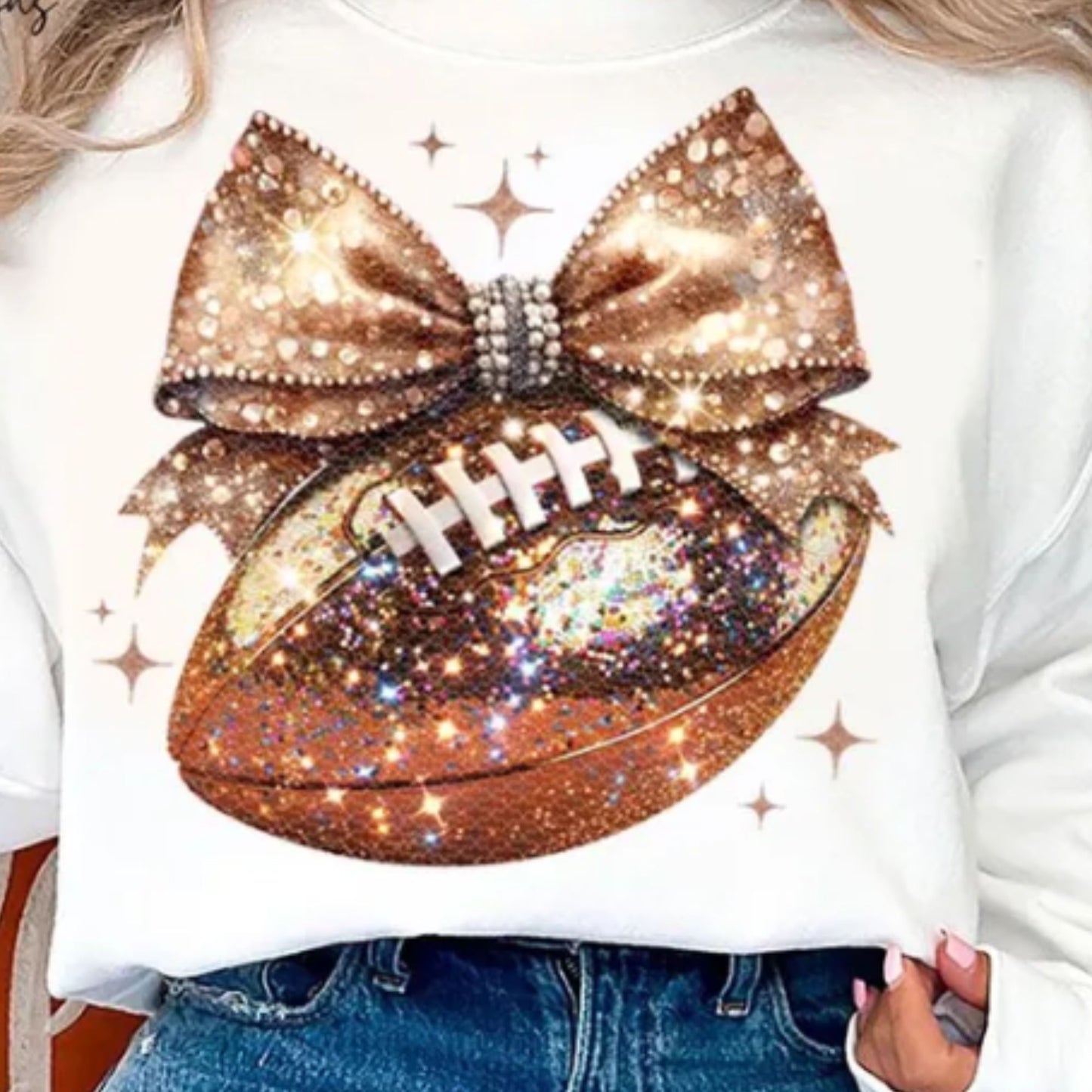 Glitter Screen Print Glitter Football