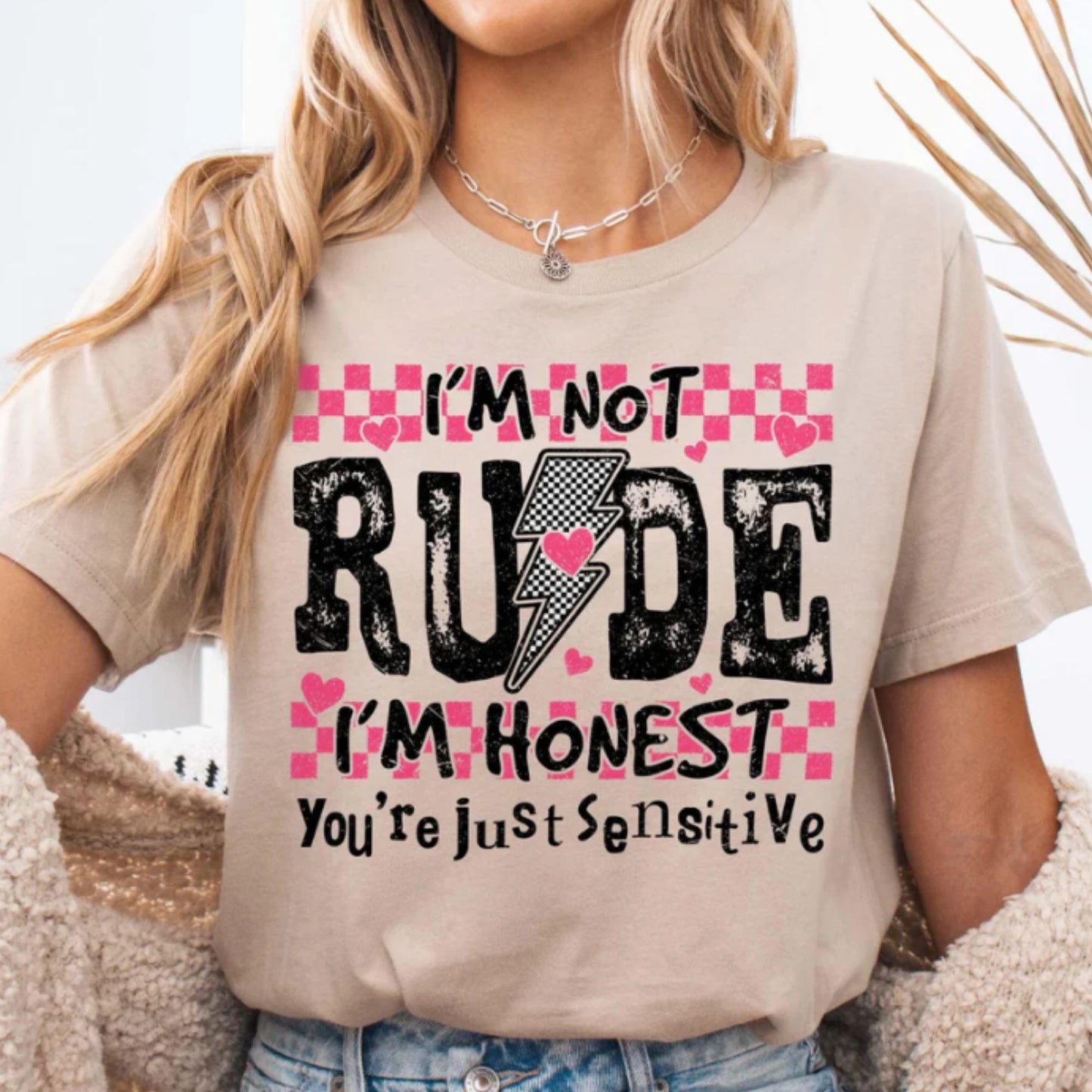 Glitter Screen Print Not Rude