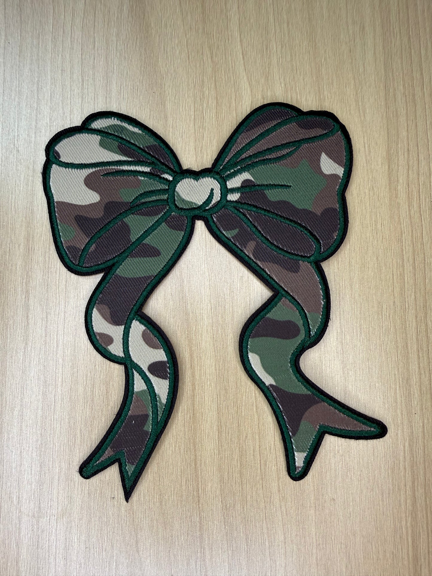5” Bow Iron on Patch Camo