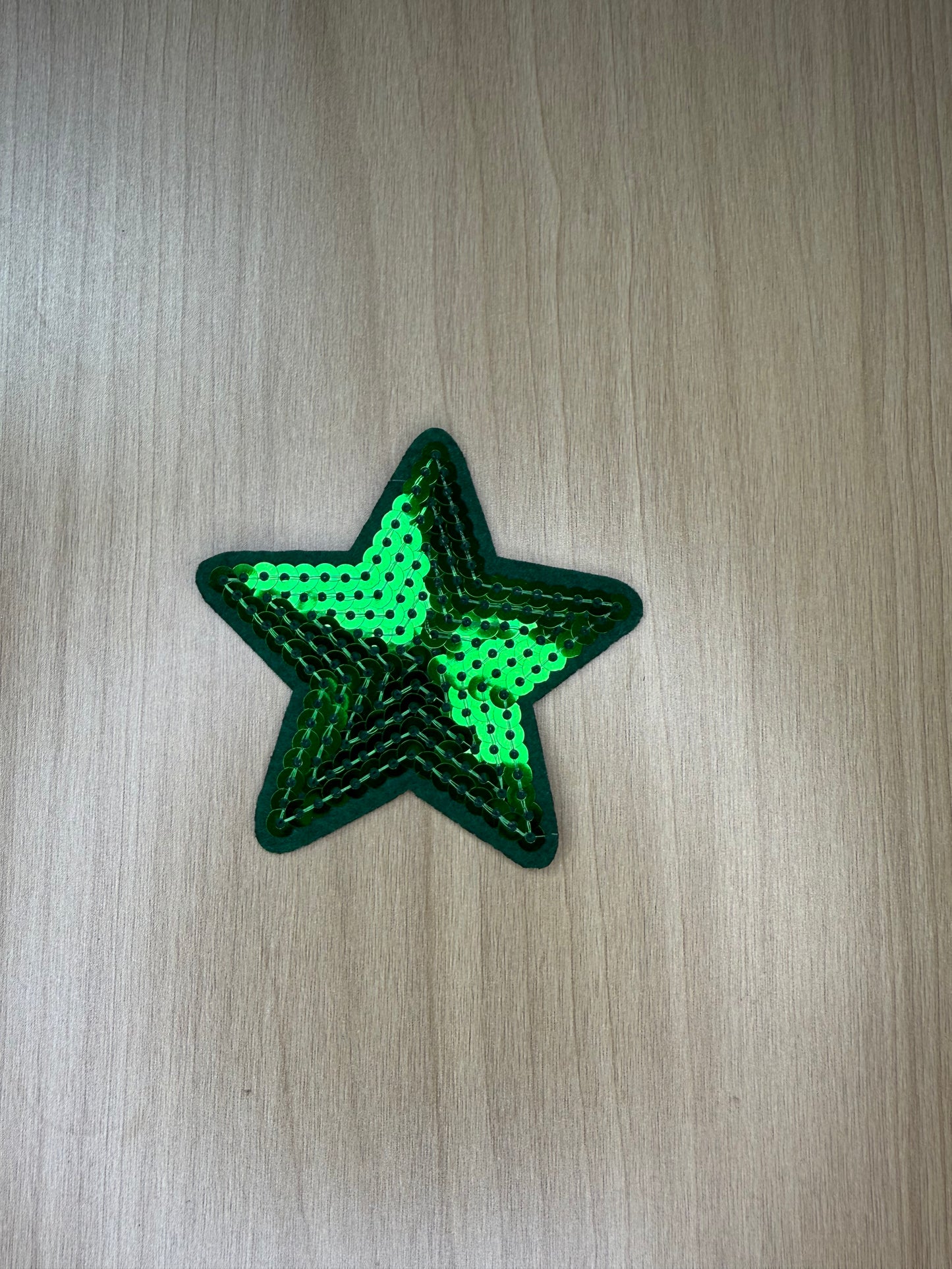 2” Sequins Star Iron on Patch Green