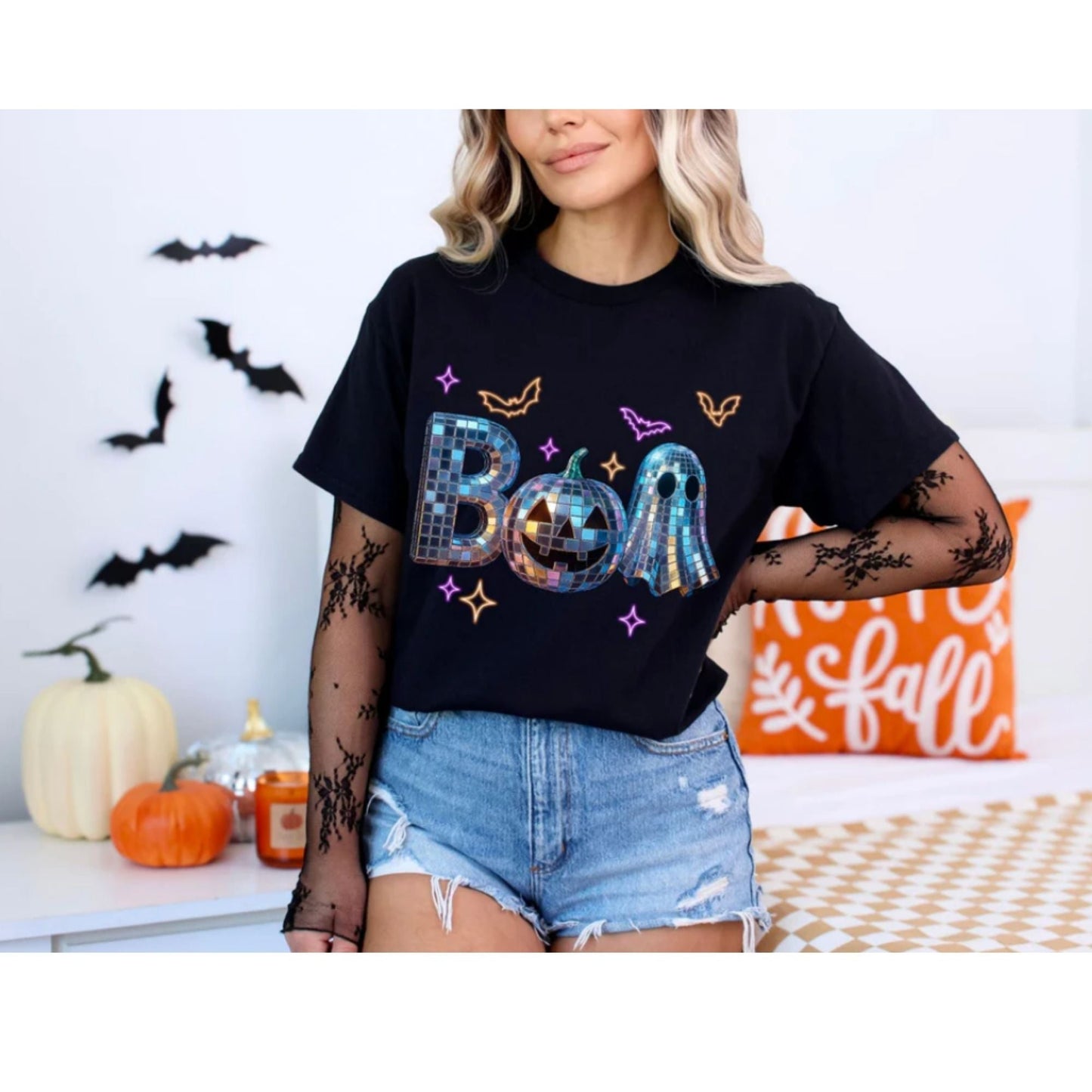 Glitter Screen Print Boo Shiney