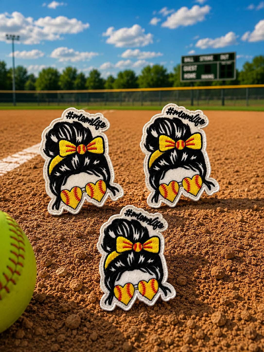 Softball Batter Embroidered Patch