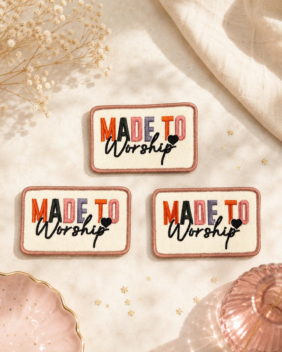 Made to Worship Embroidered Iron-On Patch