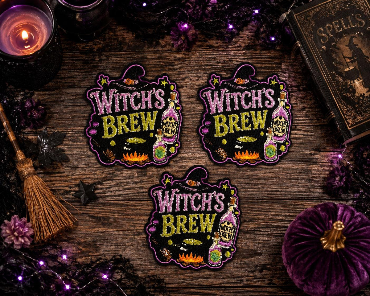 Witch's Brew Halloween Embroidered Patch
