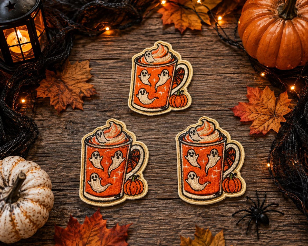 Cute Halloween Ghost Coffee Mug Patch