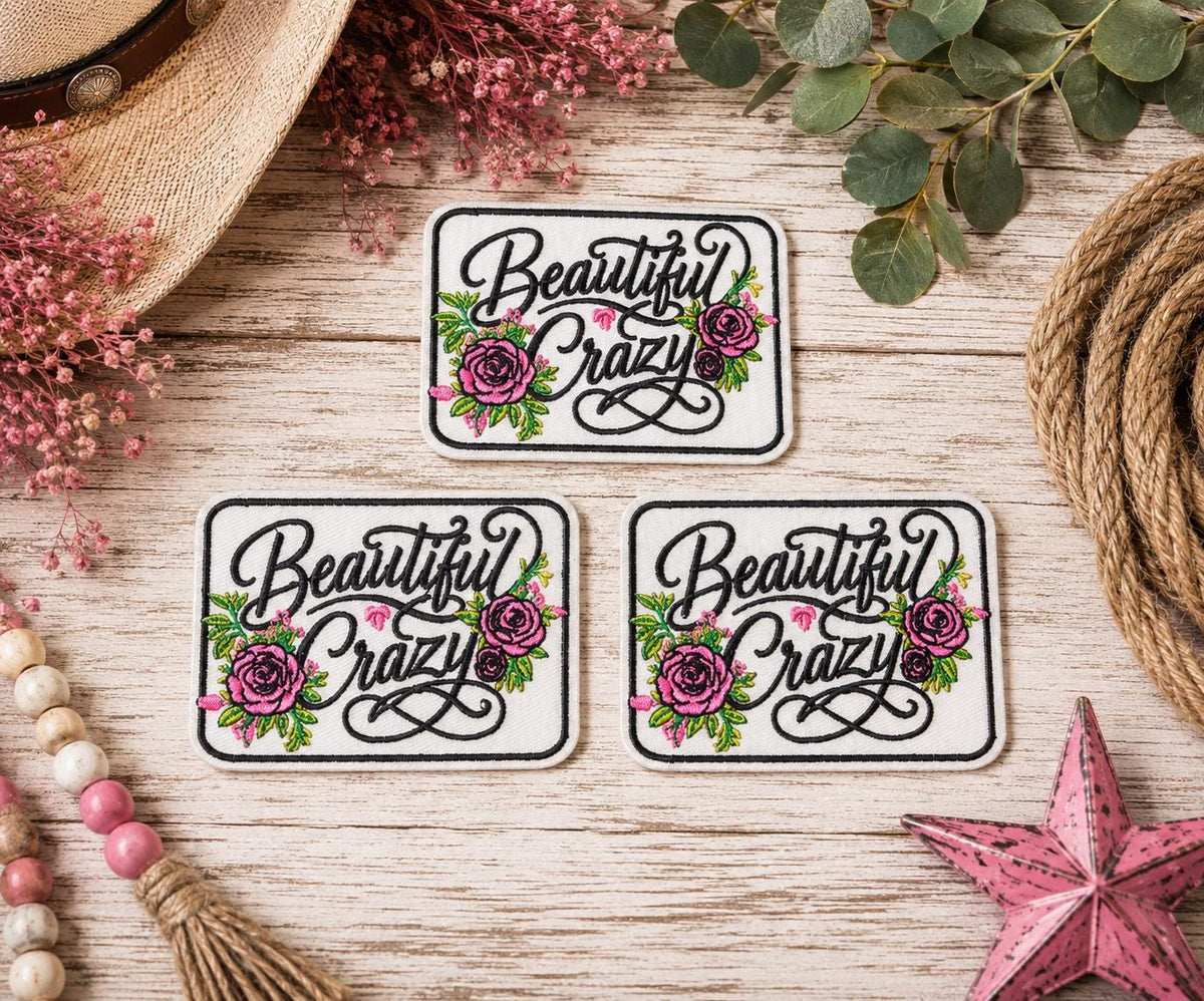 Beautiful Crazy Floral Embroidered Patch