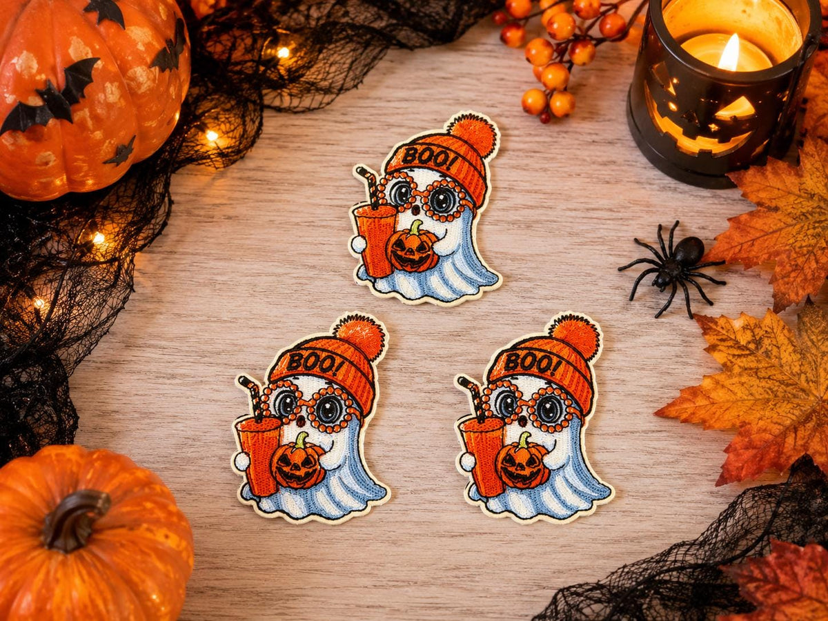 BOO Ghost Halloween Patch