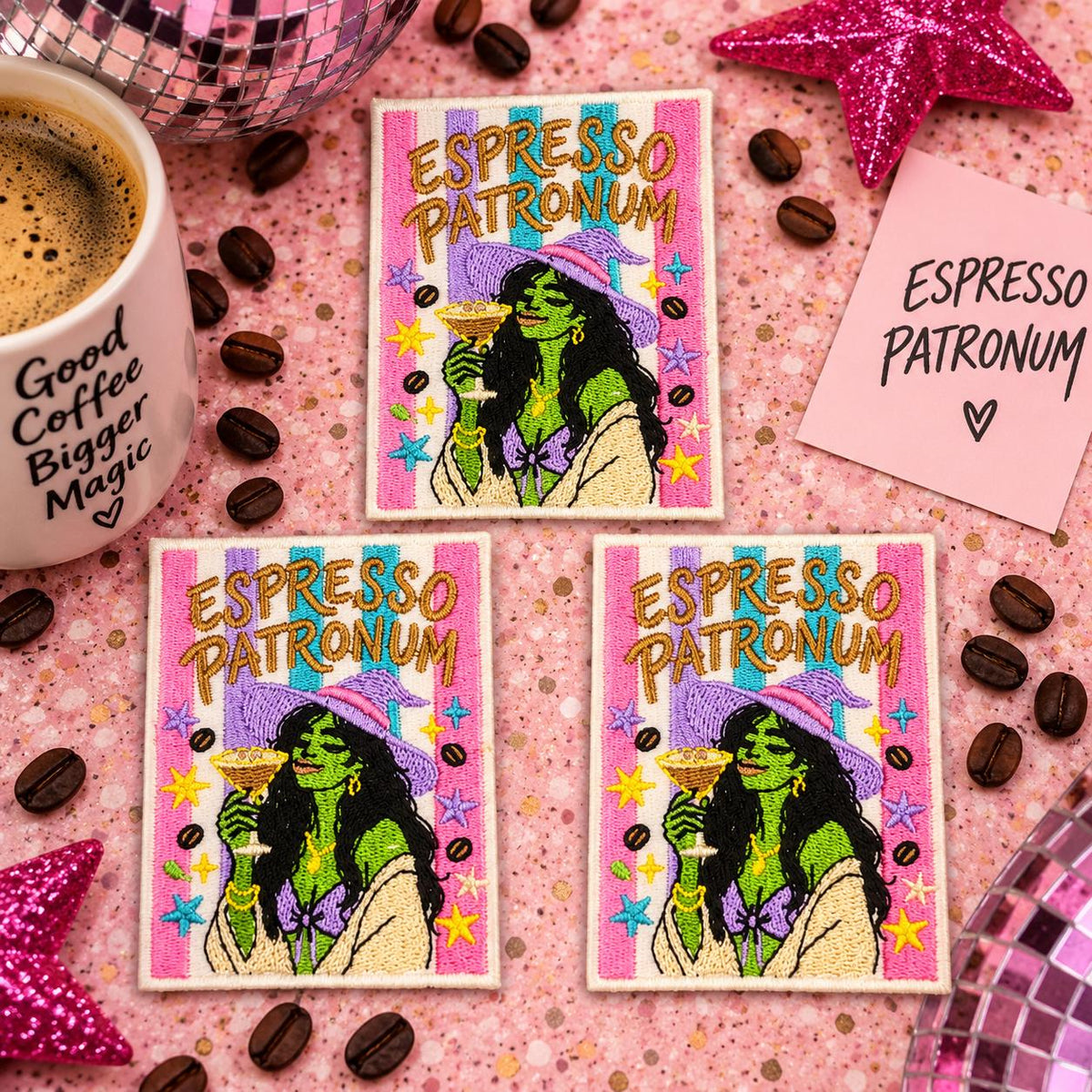 Espresso Patronum Witch Coffee Patch