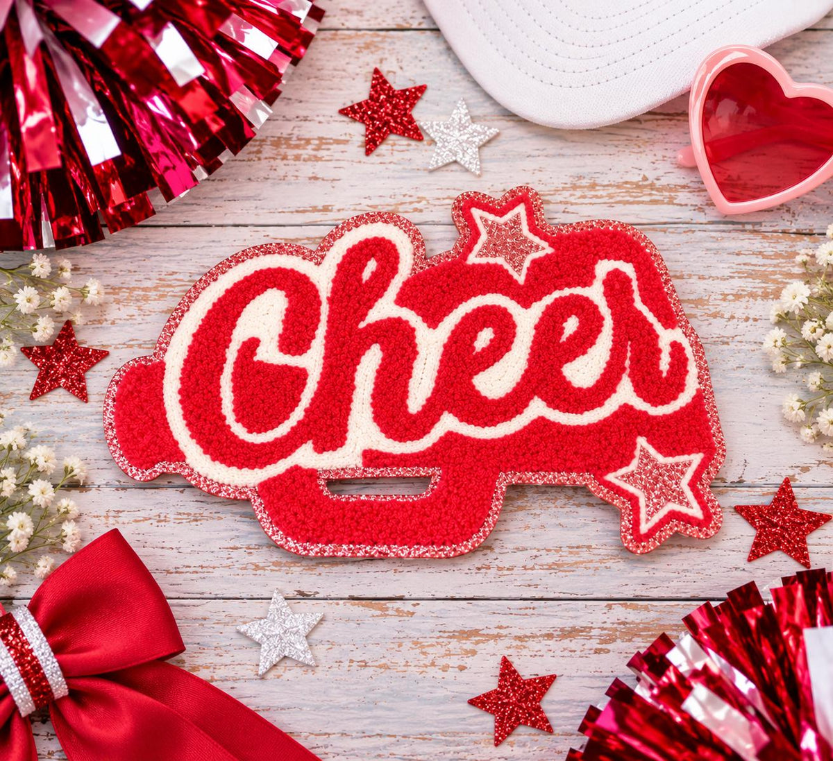 Cheers Chenille Megaphone Patch