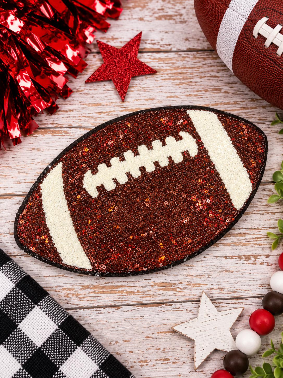 Sequin Football Patch