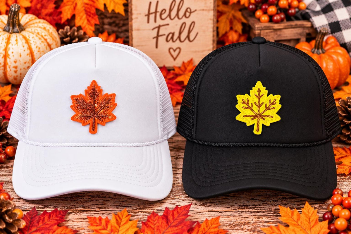 Sequin Maple Leaf Patches