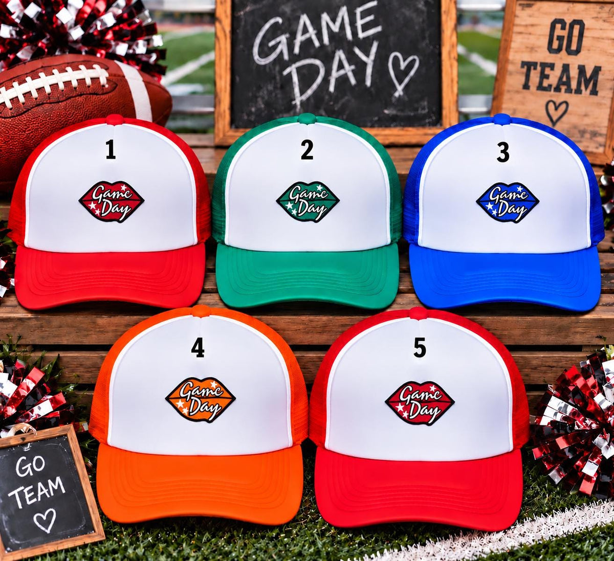 Game Day Lips Football Patch