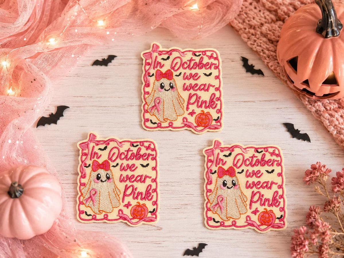 In October We Wear Pink Ghost Patch