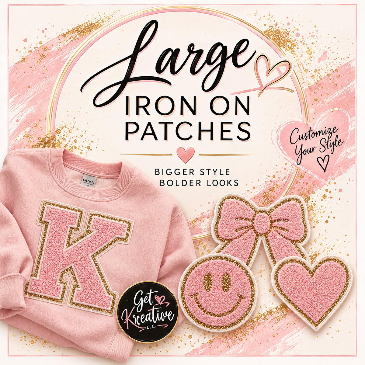 Large Iron on Patches