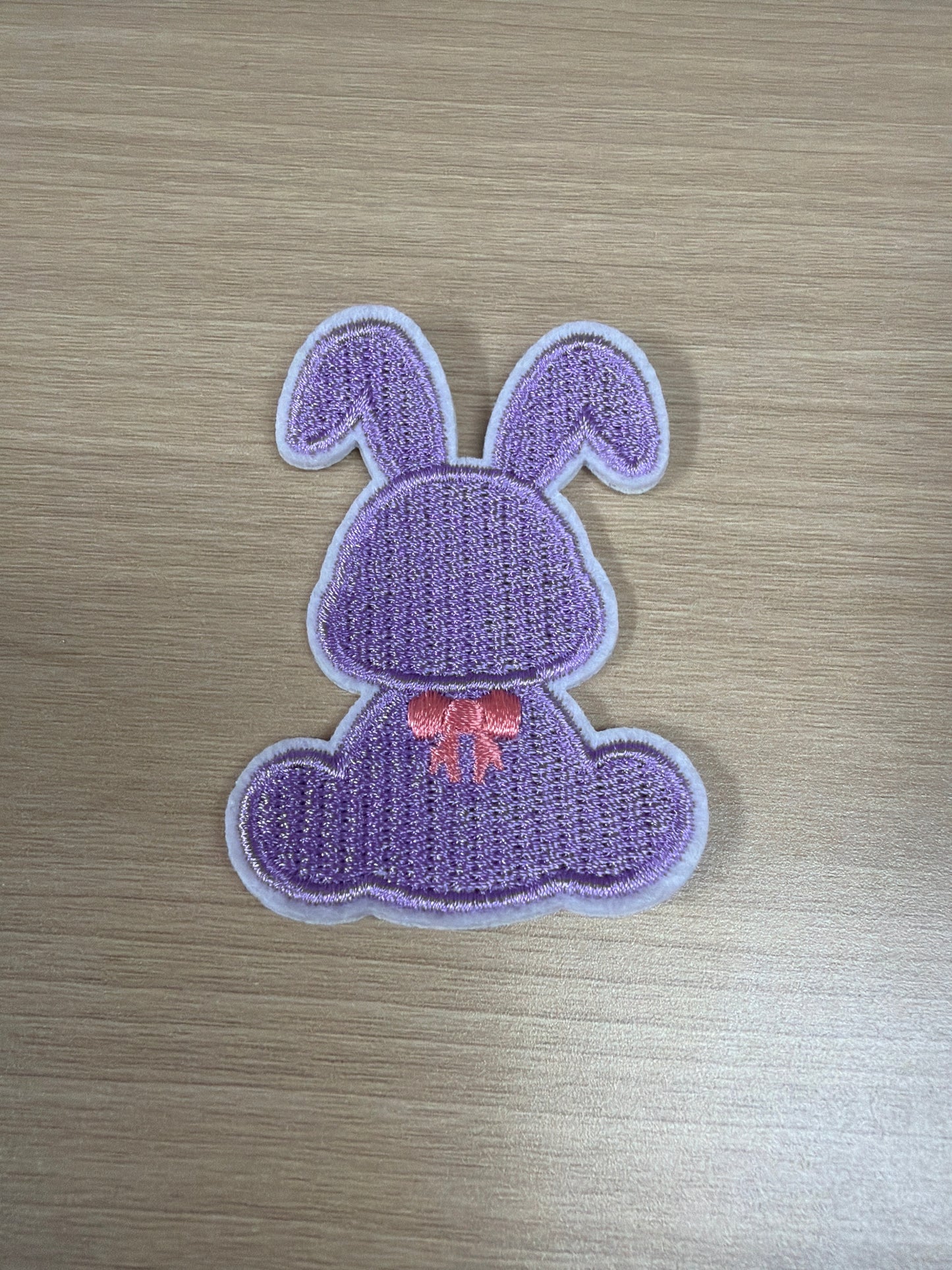 Purple Easter Bunny Iron On Patch – Cute Spring Patch