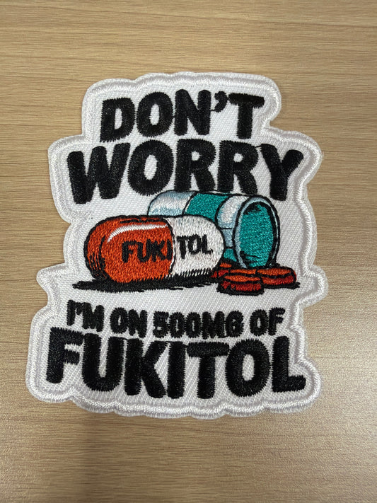 Don’t Worry Iron On Patch – Positive Quote Aesthetic Patch