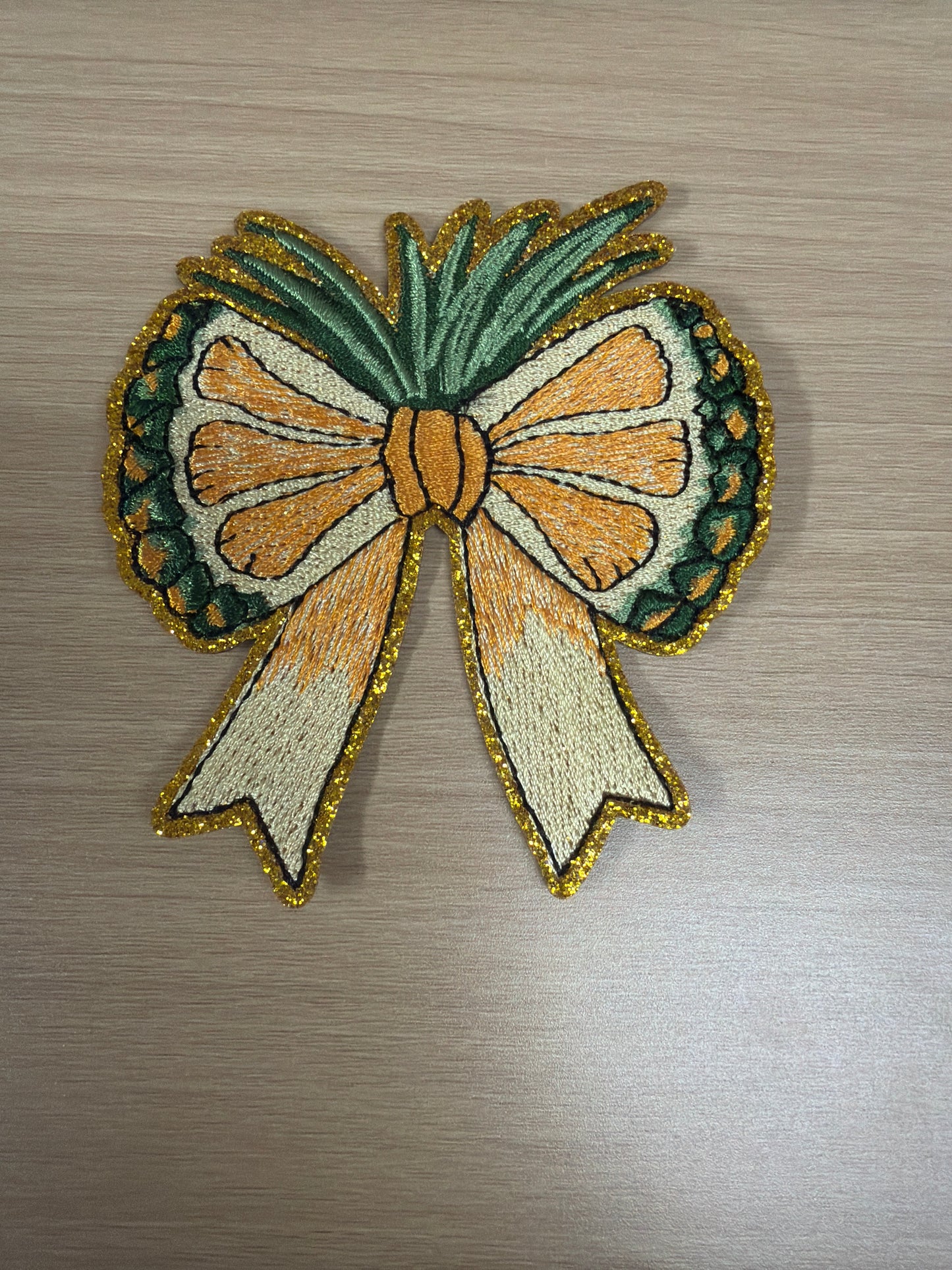 Pineapple Bow Iron On Patch – Tropical Summer Patch