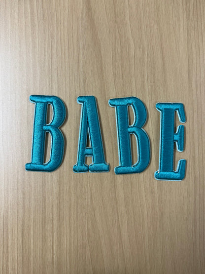 4” “Babe” Iron On Patches