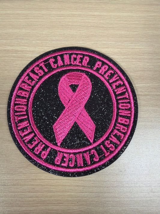 Pink Ribbon Breast Cancer Awareness Iron On Patch – Support Survivor Patch