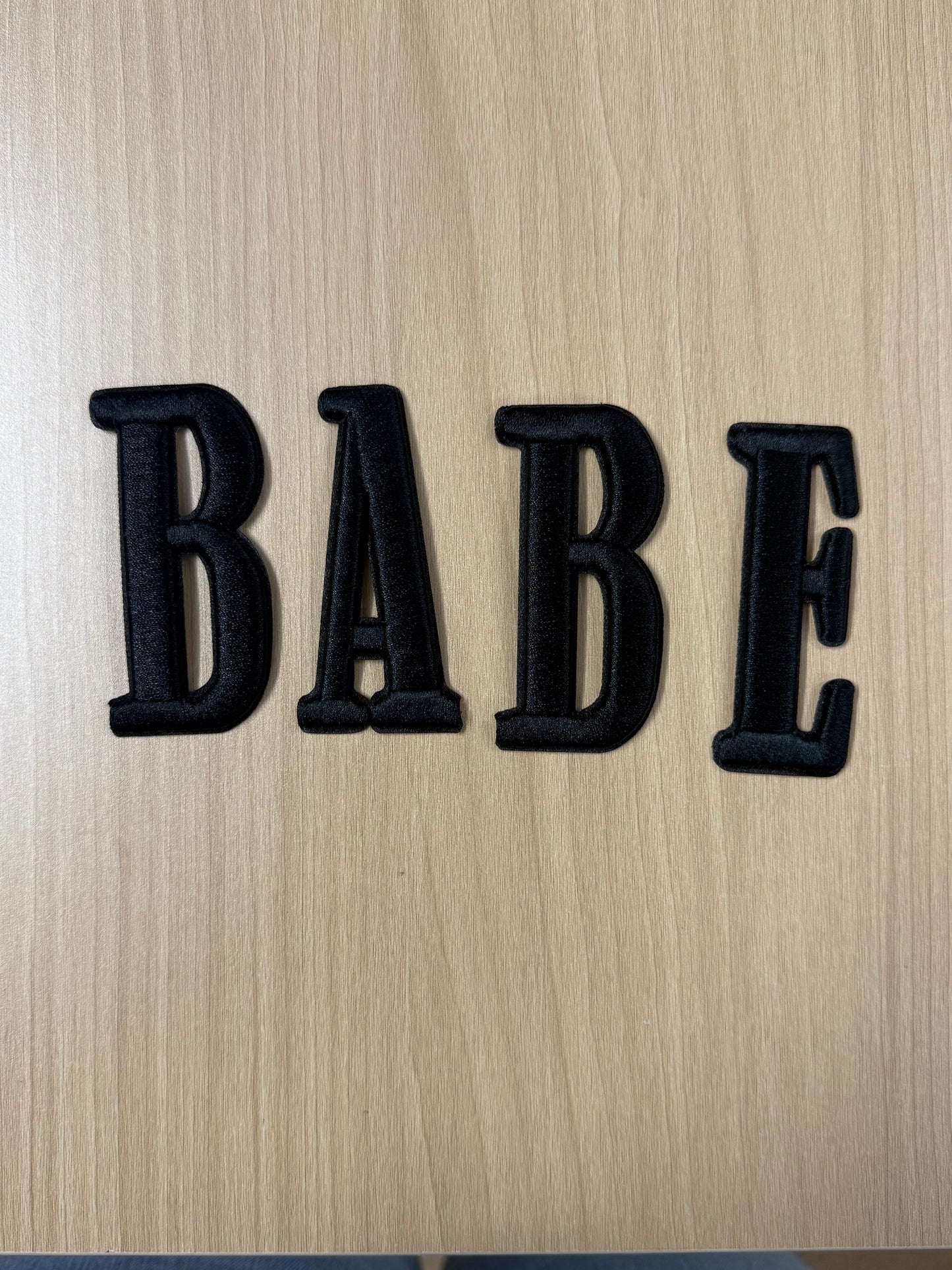 4” “Babe” Iron On Patches