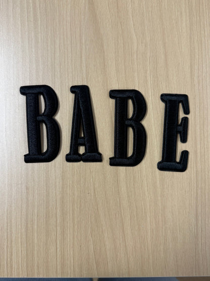 4” “Babe” Iron On Patches