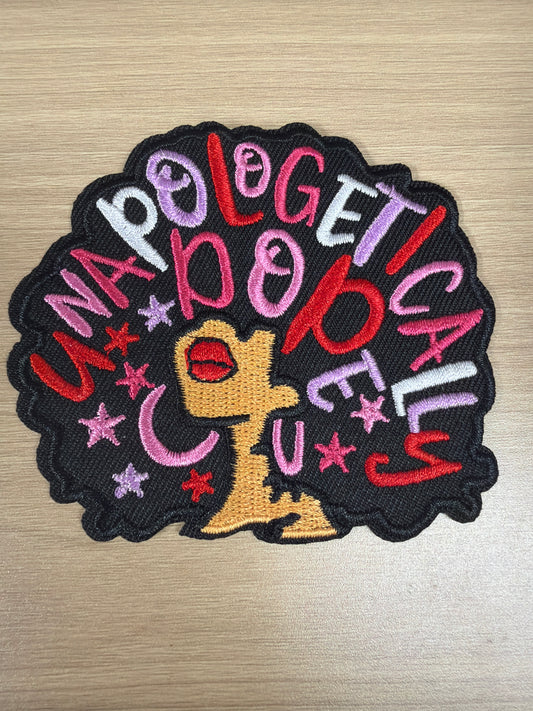 Unapologetically Dope Iron On Patch – Motivational Confidence Patch (Pink & Purple)