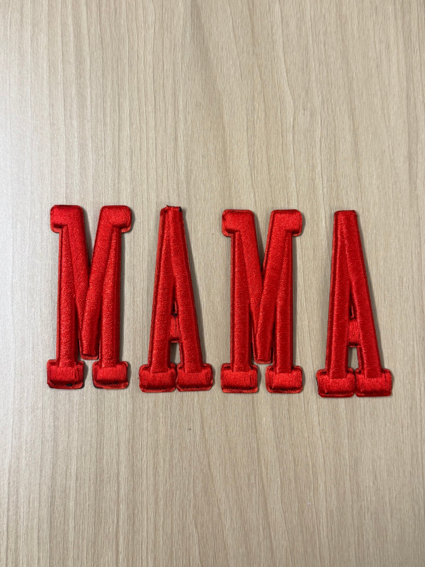 4” “Mama” Iron On Patches