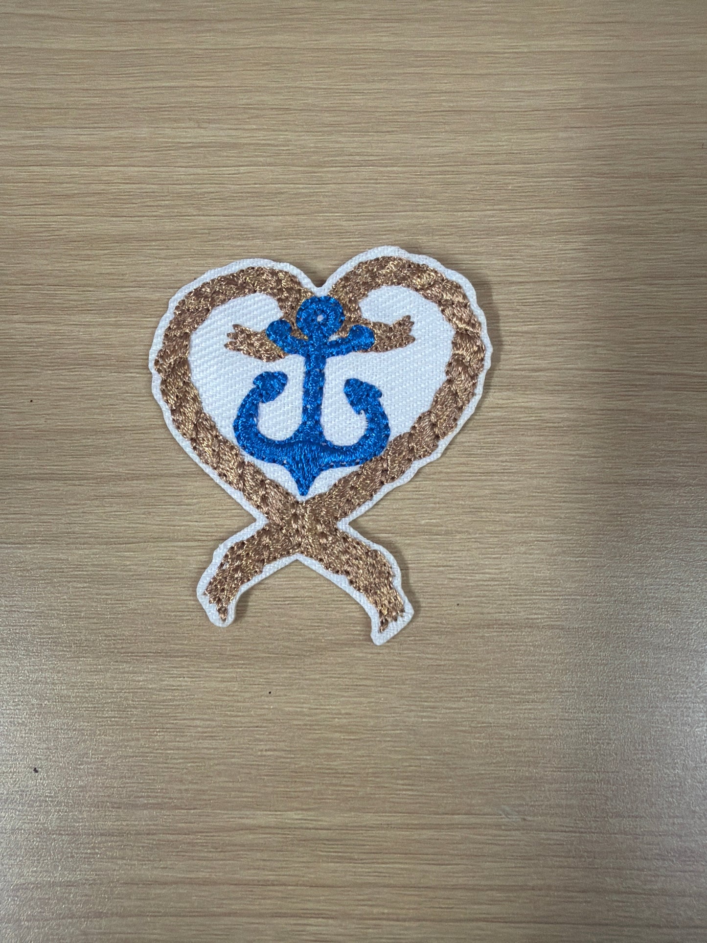 Anchor Heart Coastal Iron On Patch – Nautical Summer Style