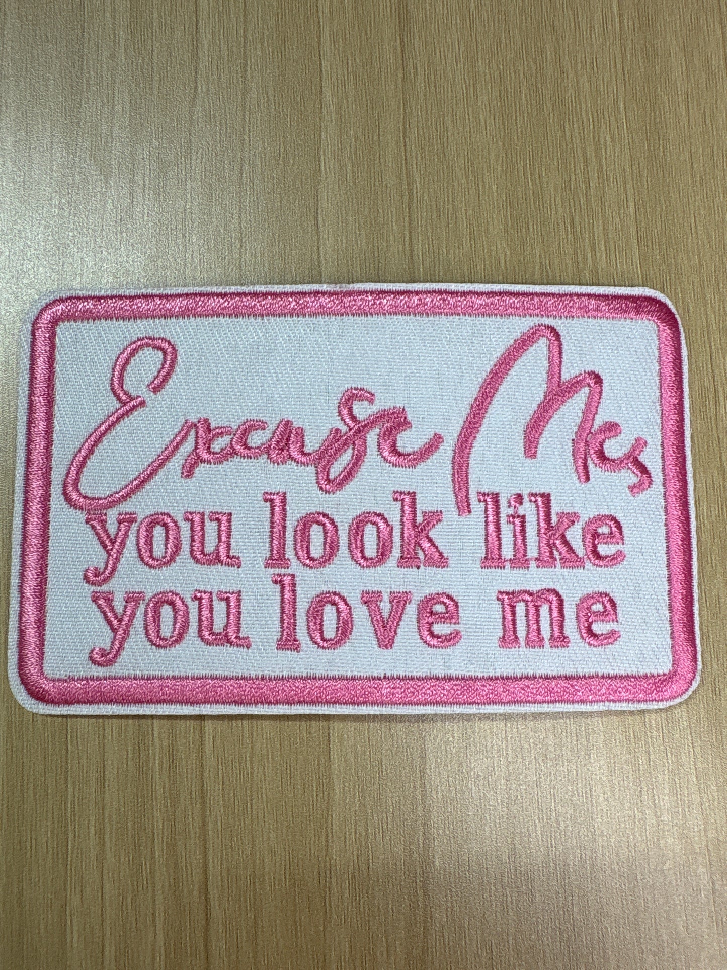 Love me 4” iron on patch