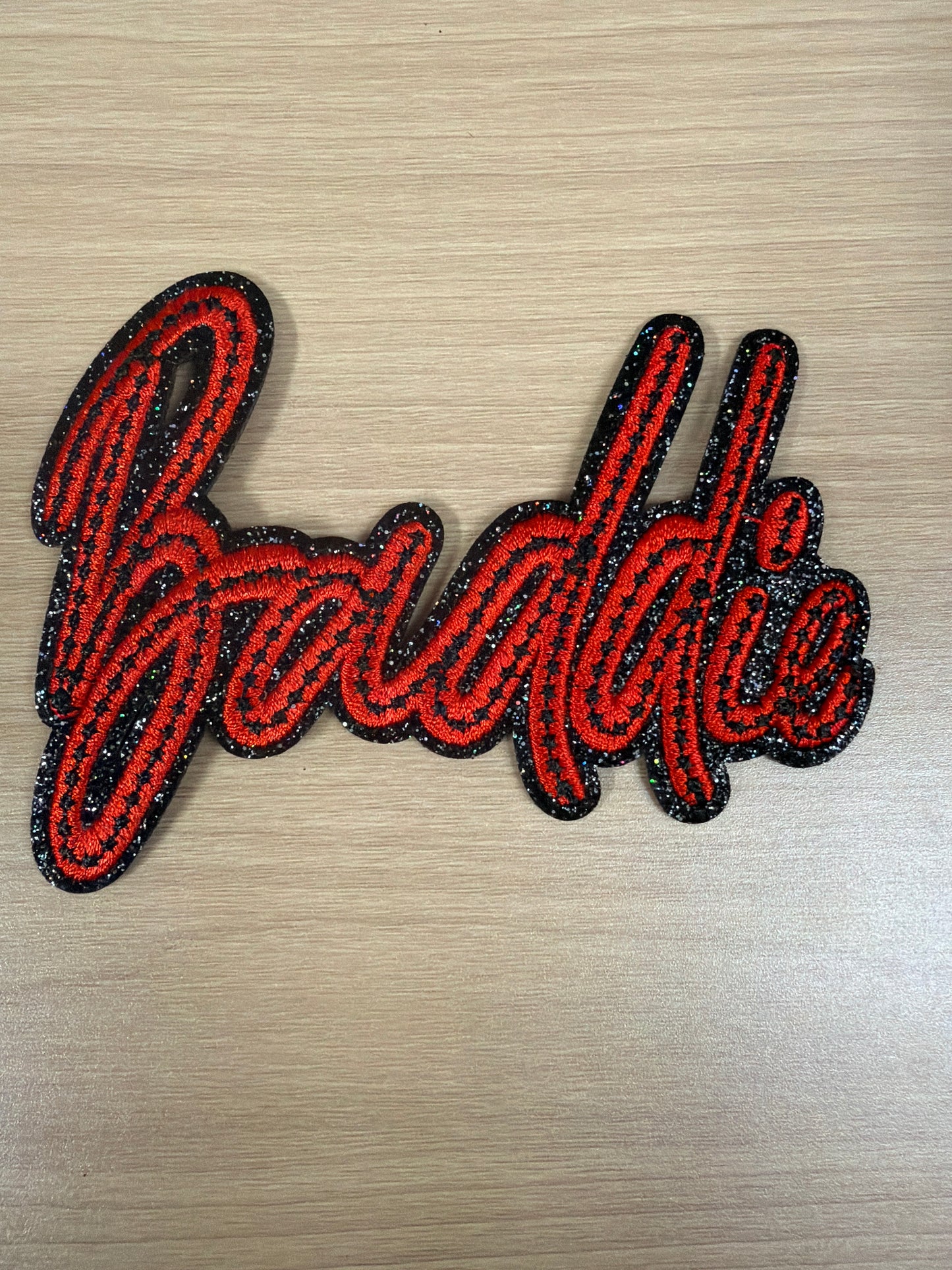Red Glitter Baddie Iron On Patch – Trendy Girly Style