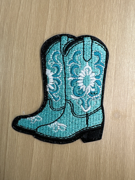 2”inch cowboy boots iron on patch