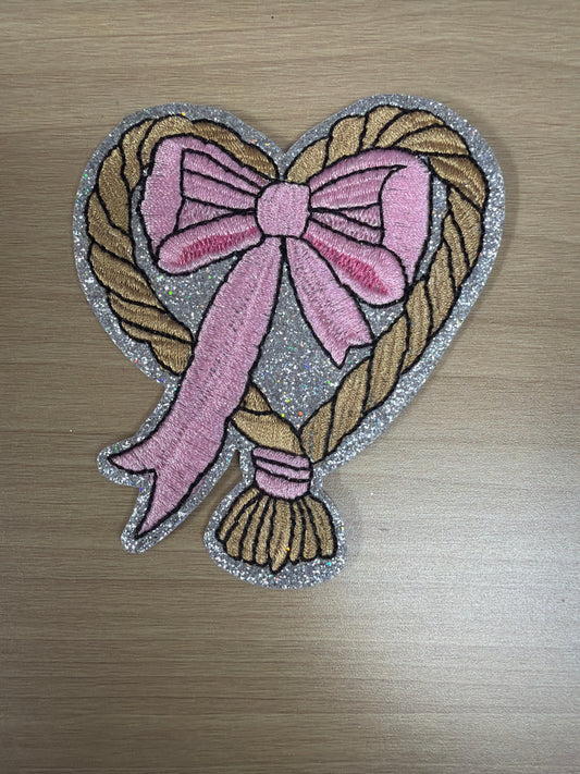 Heart Rope Iron On Patch – Western Love Patch