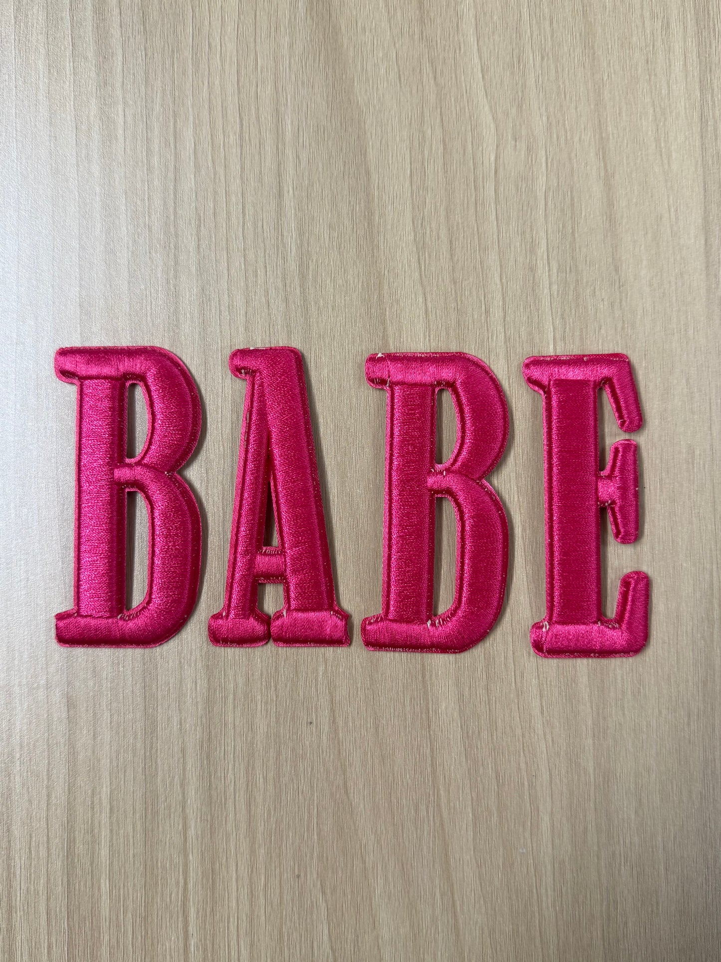 4” “Babe” Iron On Patches