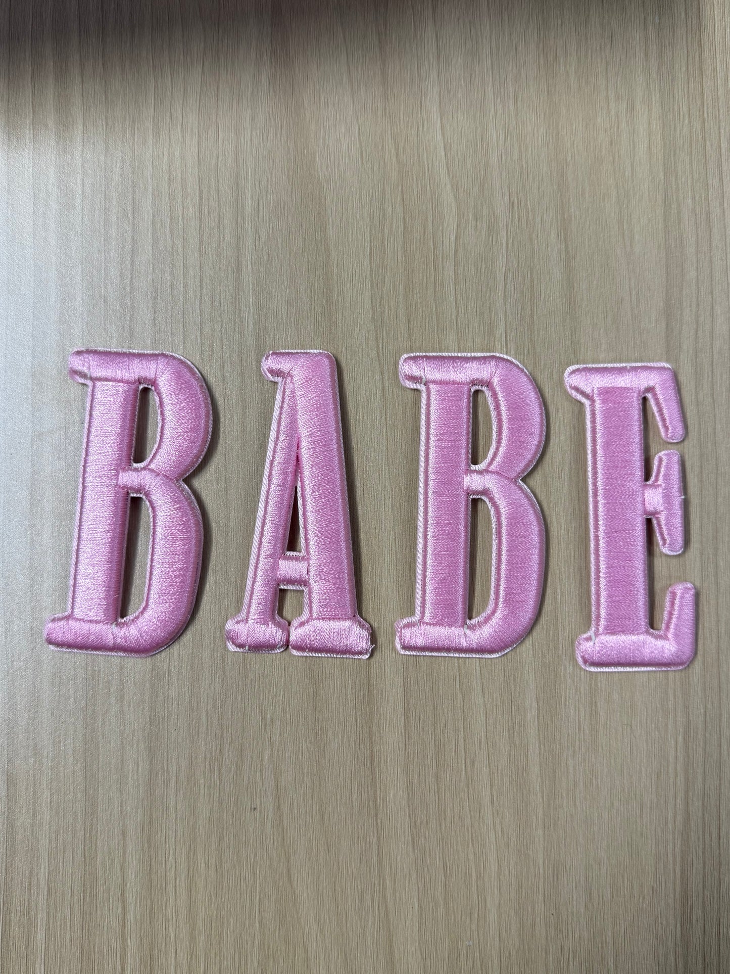 4” “Babe” Iron On Patches