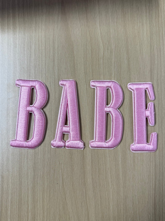 4” “Babe” Iron On Patches