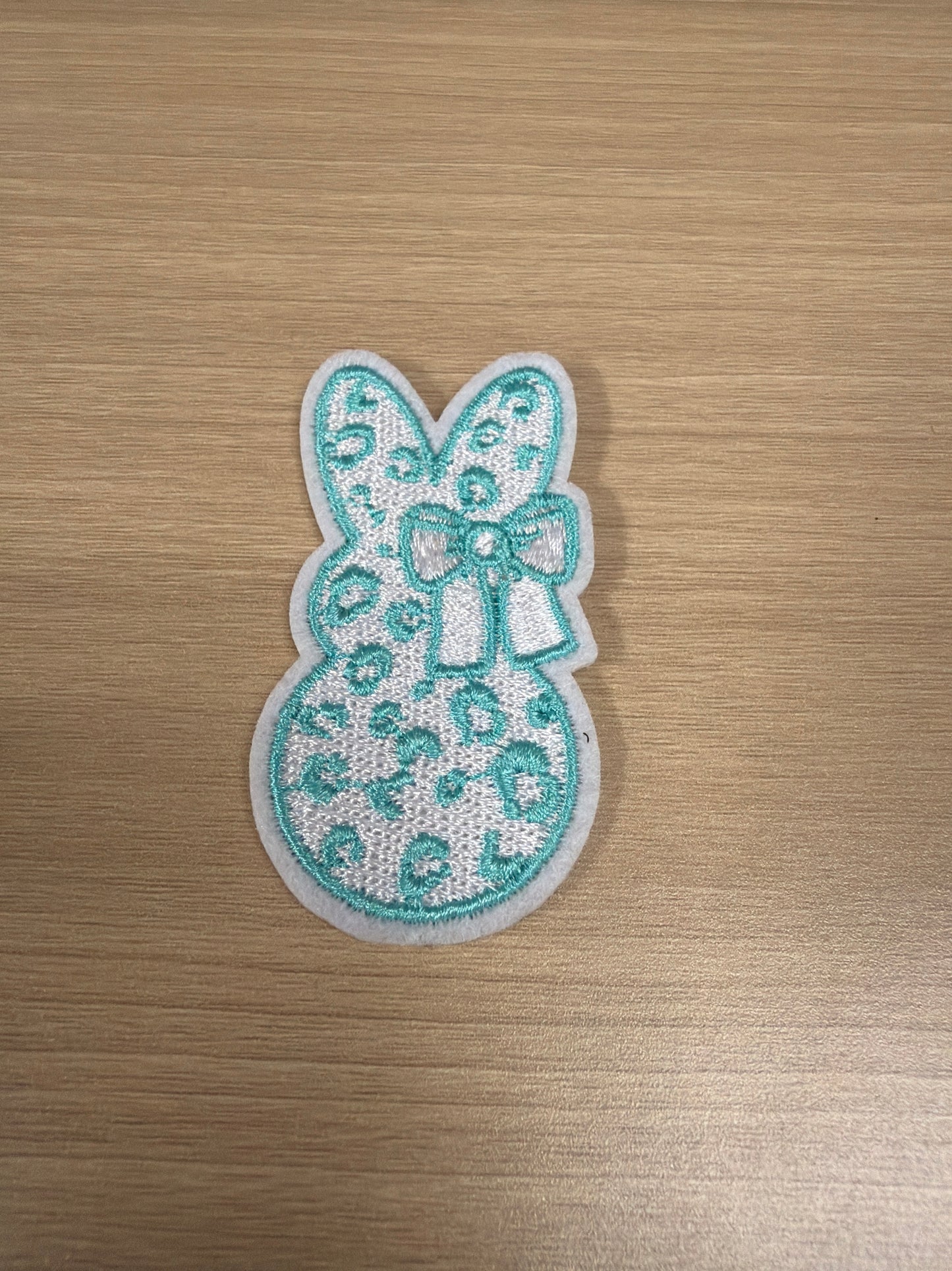 Cheetah Print Easter Bunny Iron On Patch – Trendy Spring Patch