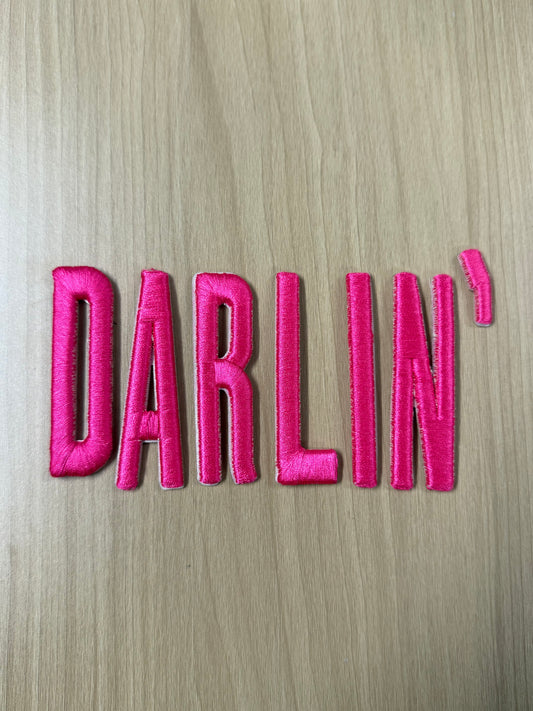 4” “Darlin’” Iron On Patches
