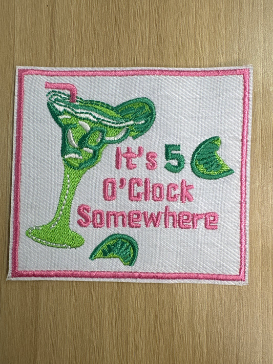 5o’clock 3” inch iron on patch