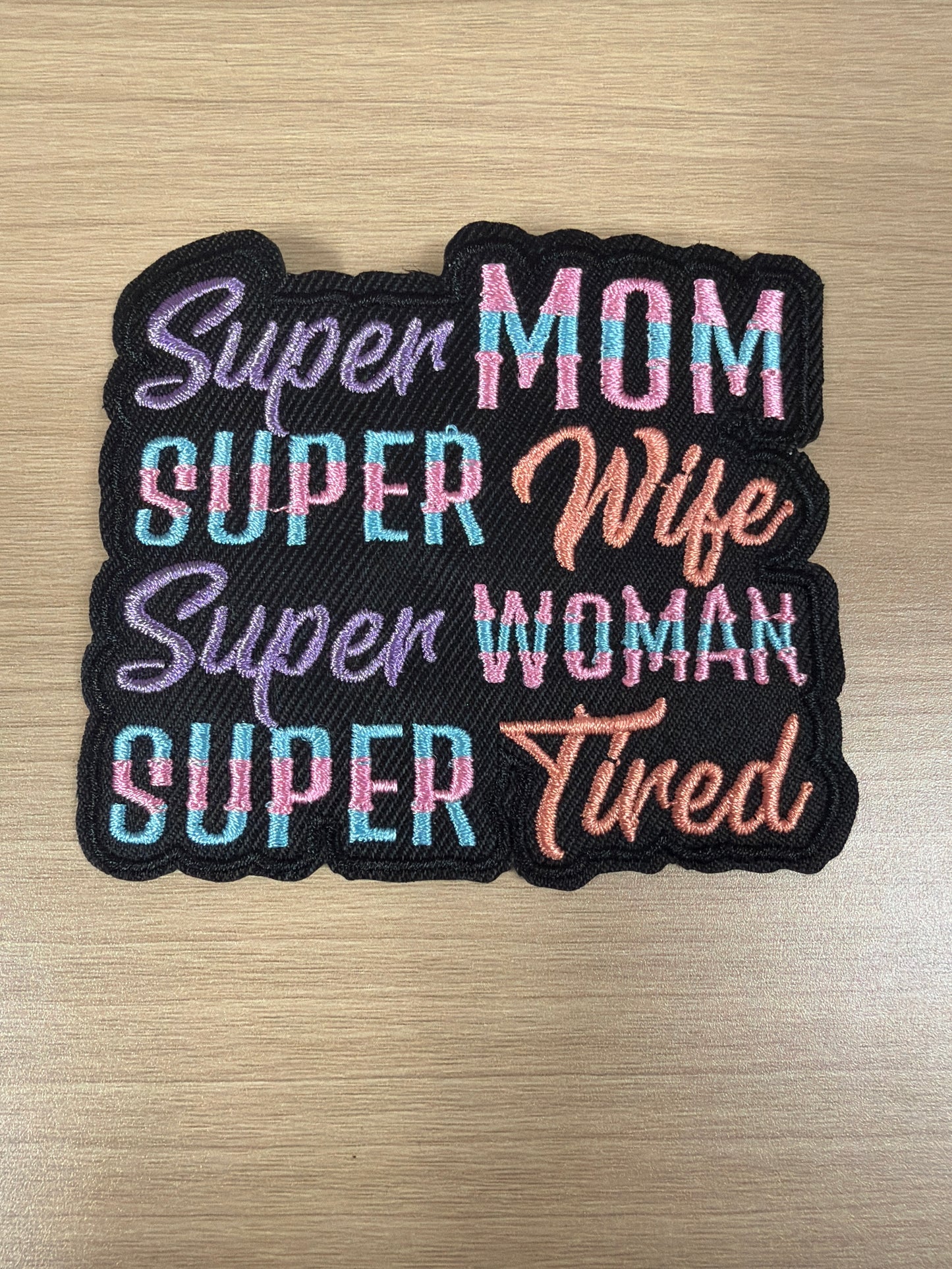 Super Mom Iron On Patch – Motherhood Cute Mom Patch