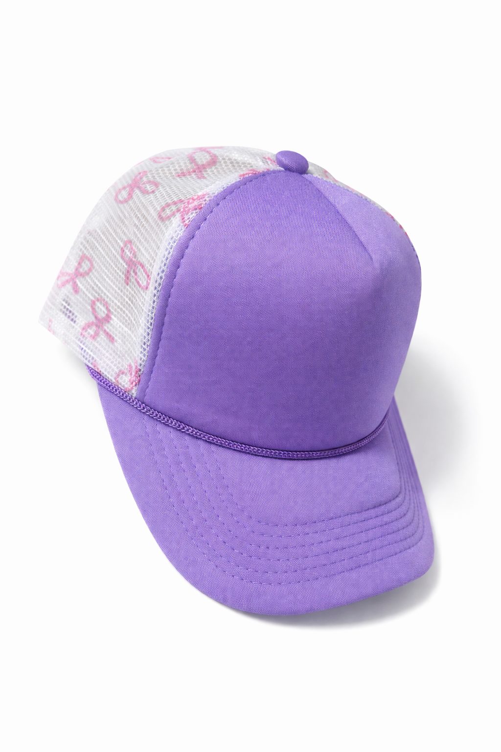 Lavender Heart Print Trucker Hat | Custom Patch Hat Base
