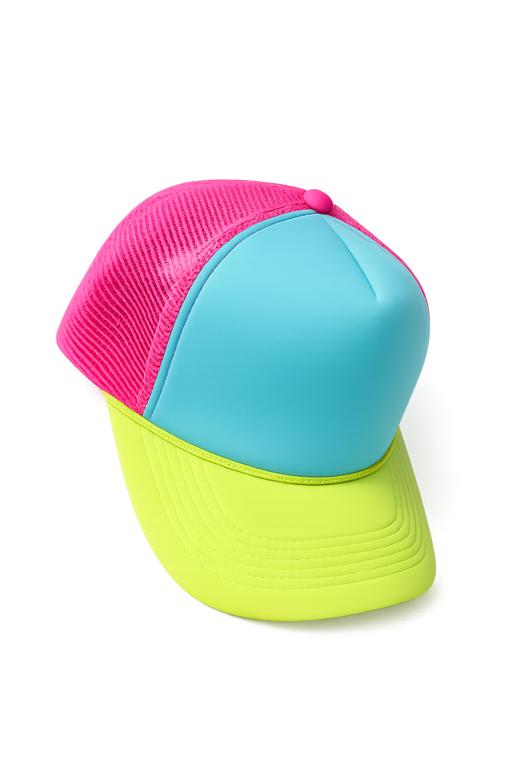 Neon Pop Trucker Hat | Custom Patch Hat Base