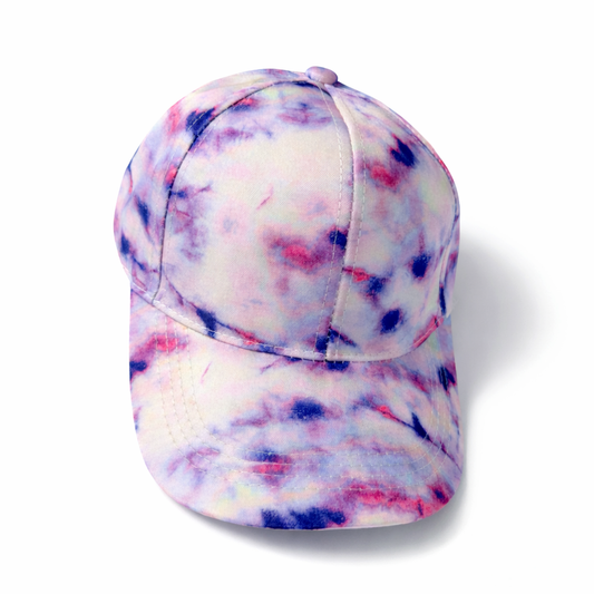 Purple Tie Dye Baseball Cap | Adjustable Strap Hat