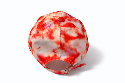 Orange Tie Dye Baseball Cap | Adjustable Strap Hat